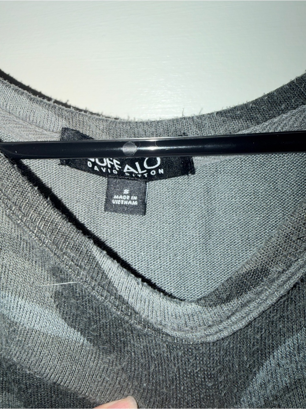 Buffalo David Bitton Gray Camo Long Sleeve Top – Size Small - Picture 2 of 2